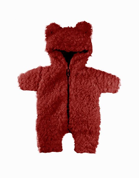 Winnie's Faux Fur Jumpsuit Brique Doll Clothing Minikane   