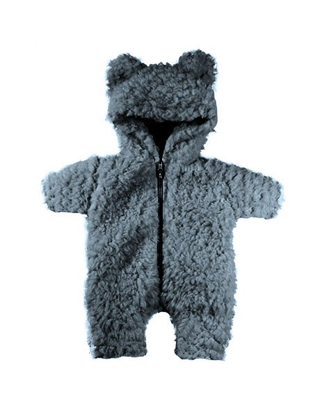 Gray Faux Fur Winnie Jumpsuit Doll Clothing Minikane   