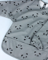 Waterproof Baby Bib - Panda Stone Grey