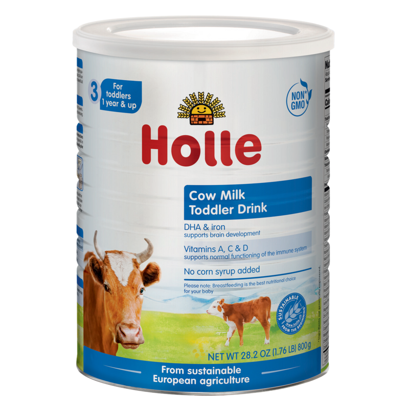 Holle Stage 3: Cow Milk Toddler Drink - Non GMO (28 Ounces) 1 Year+