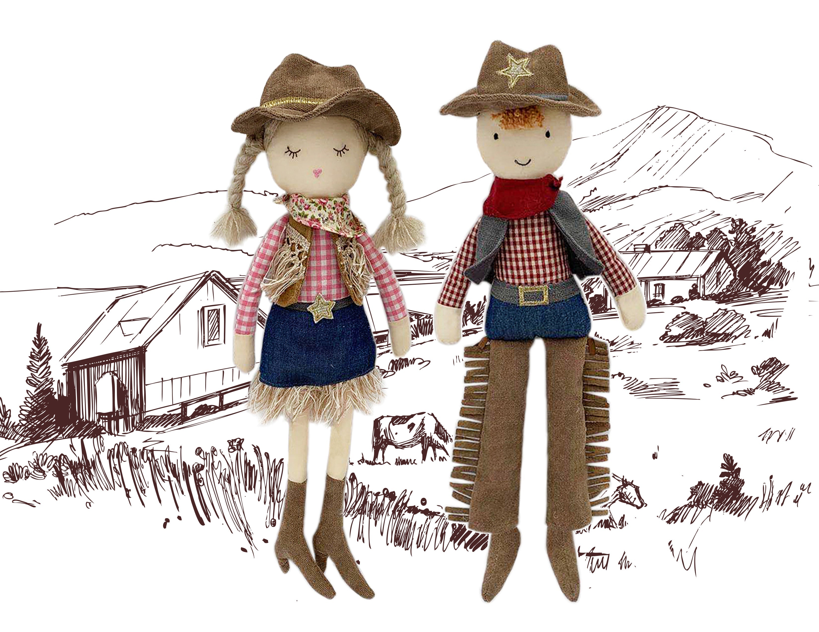 Cowgirl Clementine Doll Doll MON AMI   