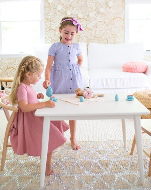 Crescent Table - White | Milton & Goose Kids Pretend Play Toys