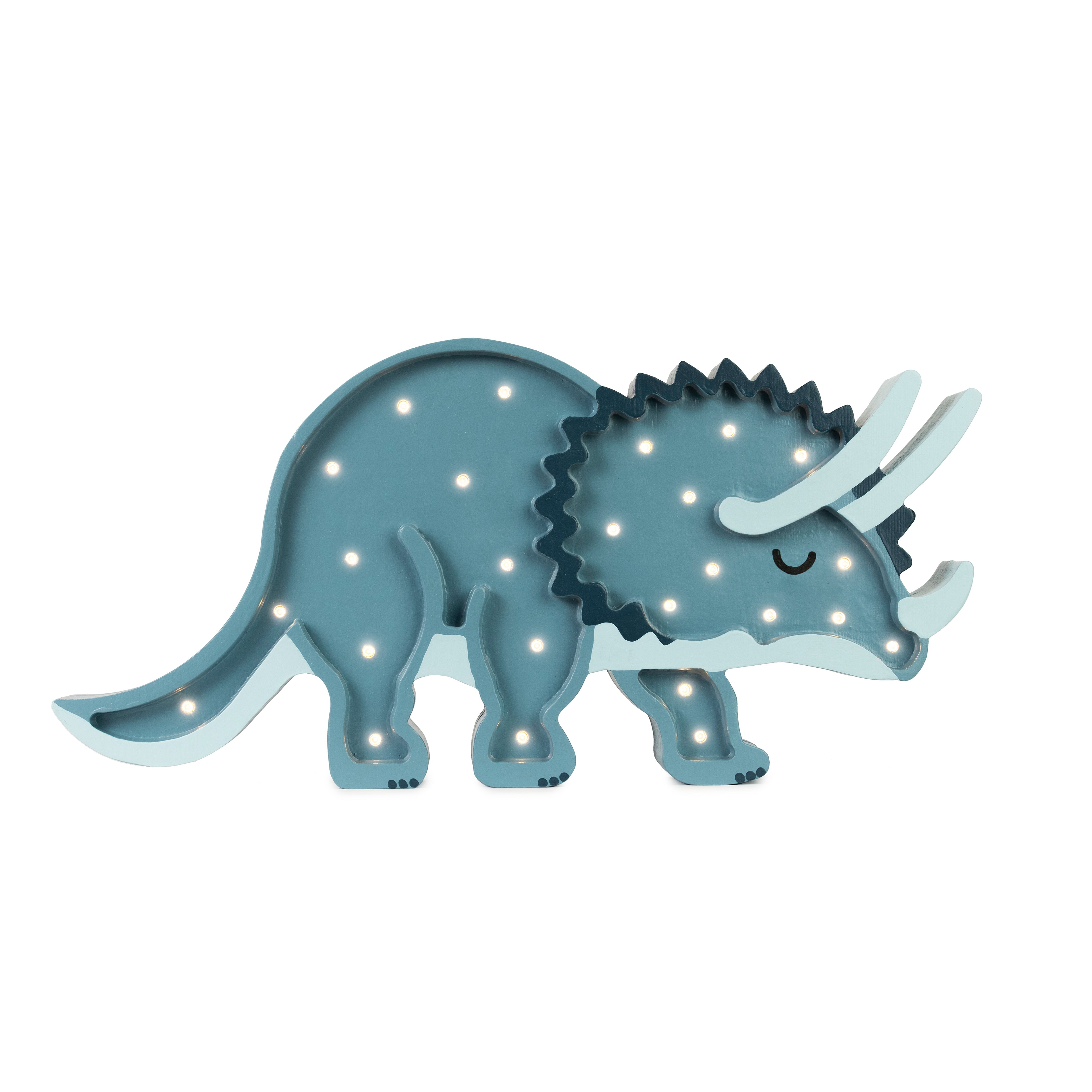 Little Lights Triceratops Dinosaur Lamp  Little Lights US Jurassic Navy  