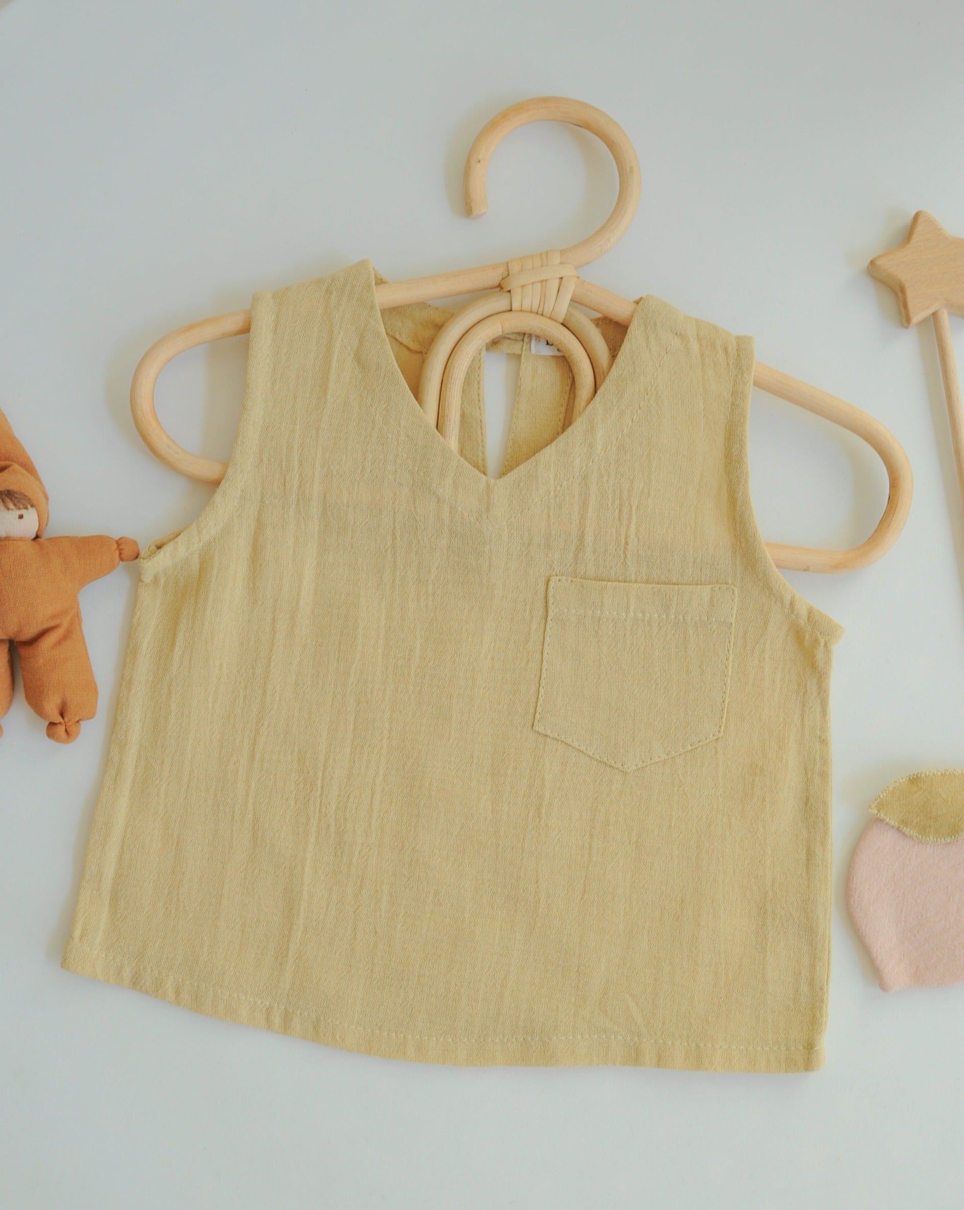 Organic Cotton Tank Top Baby Clothing Little Wonder & Co. 0-3 M Cream 