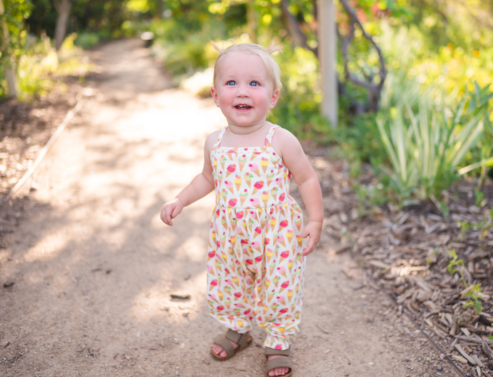 Camila Romper in Ice Cream Scoop romper Ollie Jay   