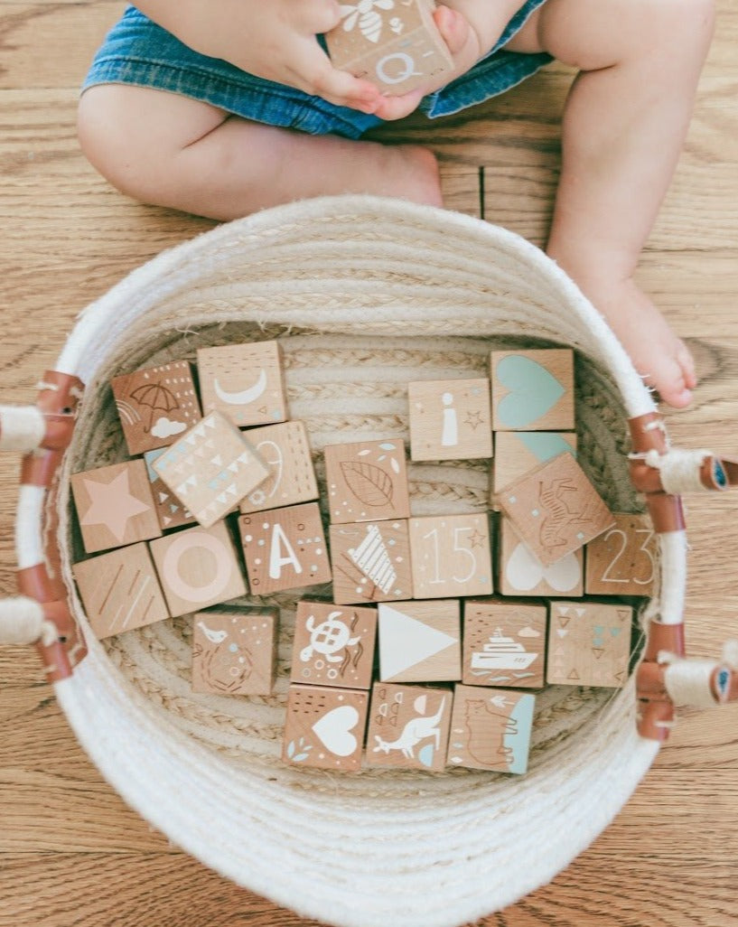 Keepsake Etched Baby Blocks Educational Wonder & Wise   