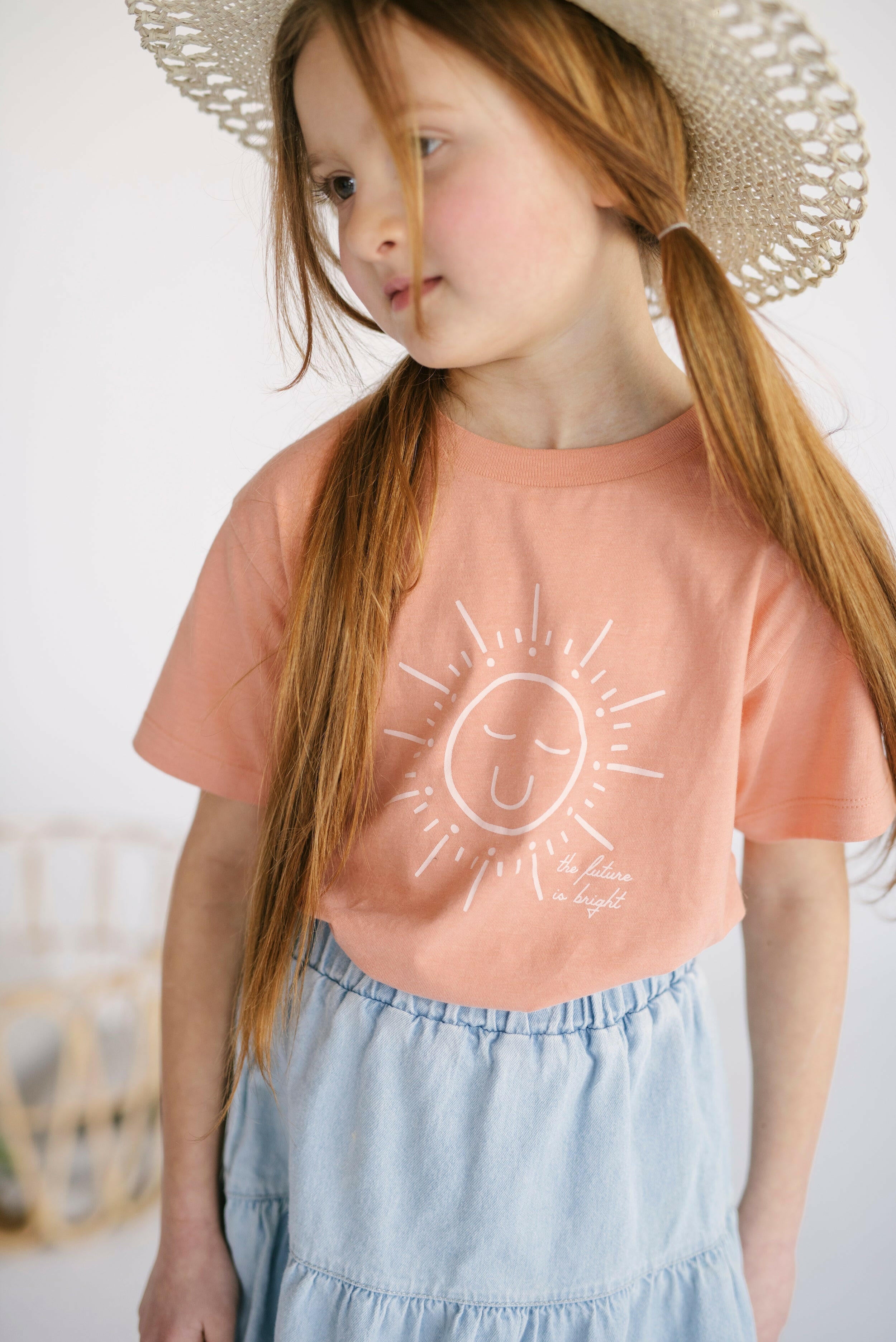 Future is Bright Kid’s Graphic T-Shirt Kids Polished Prints 2T Muted Clay 