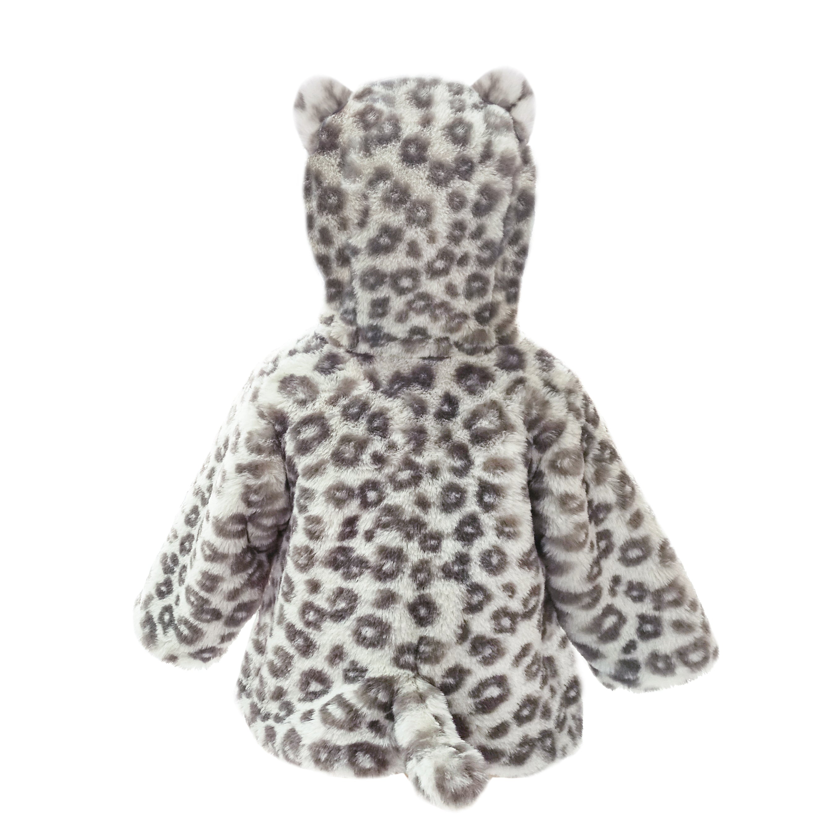 LEOPARD FAUX FUR HOODED BABY COAT 6-12M Clothes MON AMI   