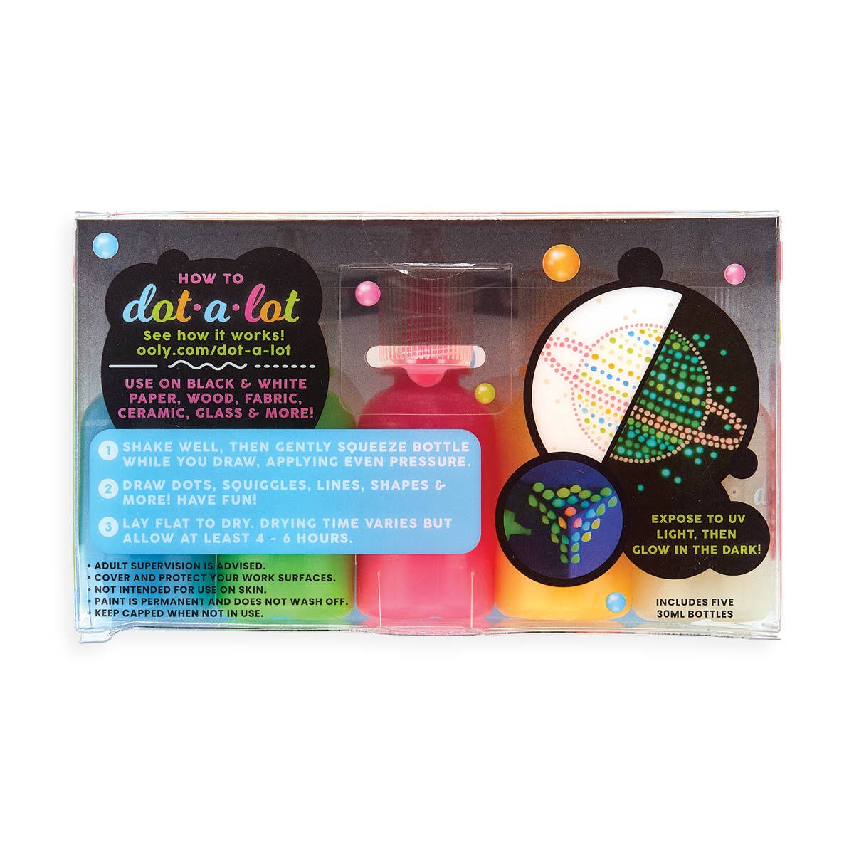 Dot A Lot Dimensional Craft Paint - Glow in the Dark Art Supplies OOLY - Art & School Supplies   