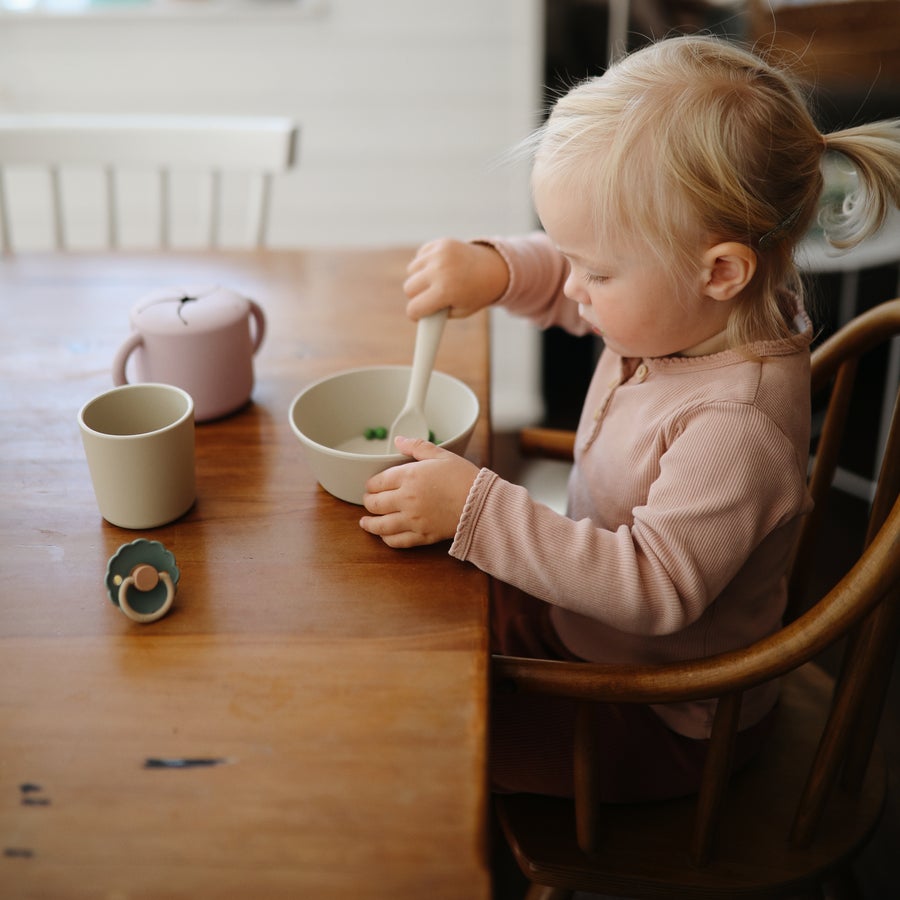 Dinnerware Cup - Set of 2 - Ivory Baby Essentials Mushie   