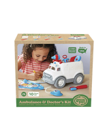 Green Toys Eco-friendly Recycled Recyclable Doctor's Kit Ambulance Pretend Play Toddler Kids Check Up Doctor Visit