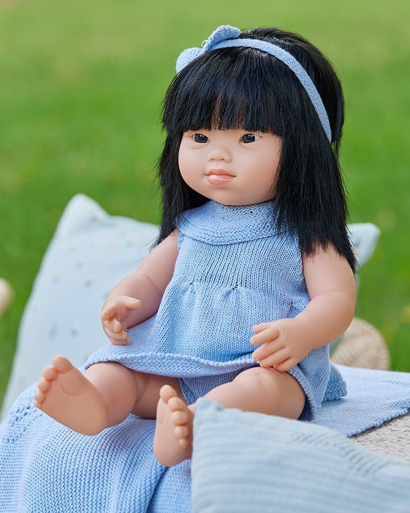 Baby Girl Asian with Down Syndrome Dolls Miniland   