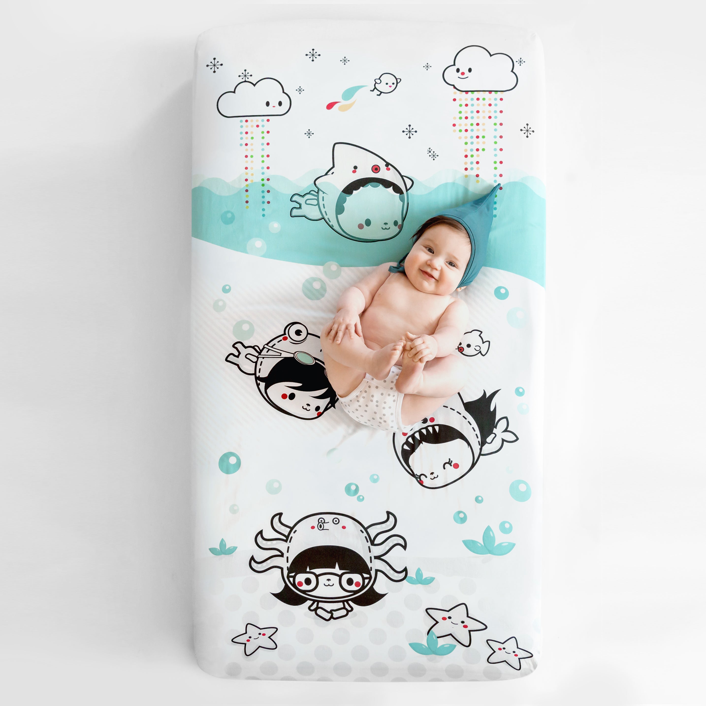 Dive In Organic Standard Size Crib Sheet Crib sheets Rookie Humans Organic US Standard crib size  