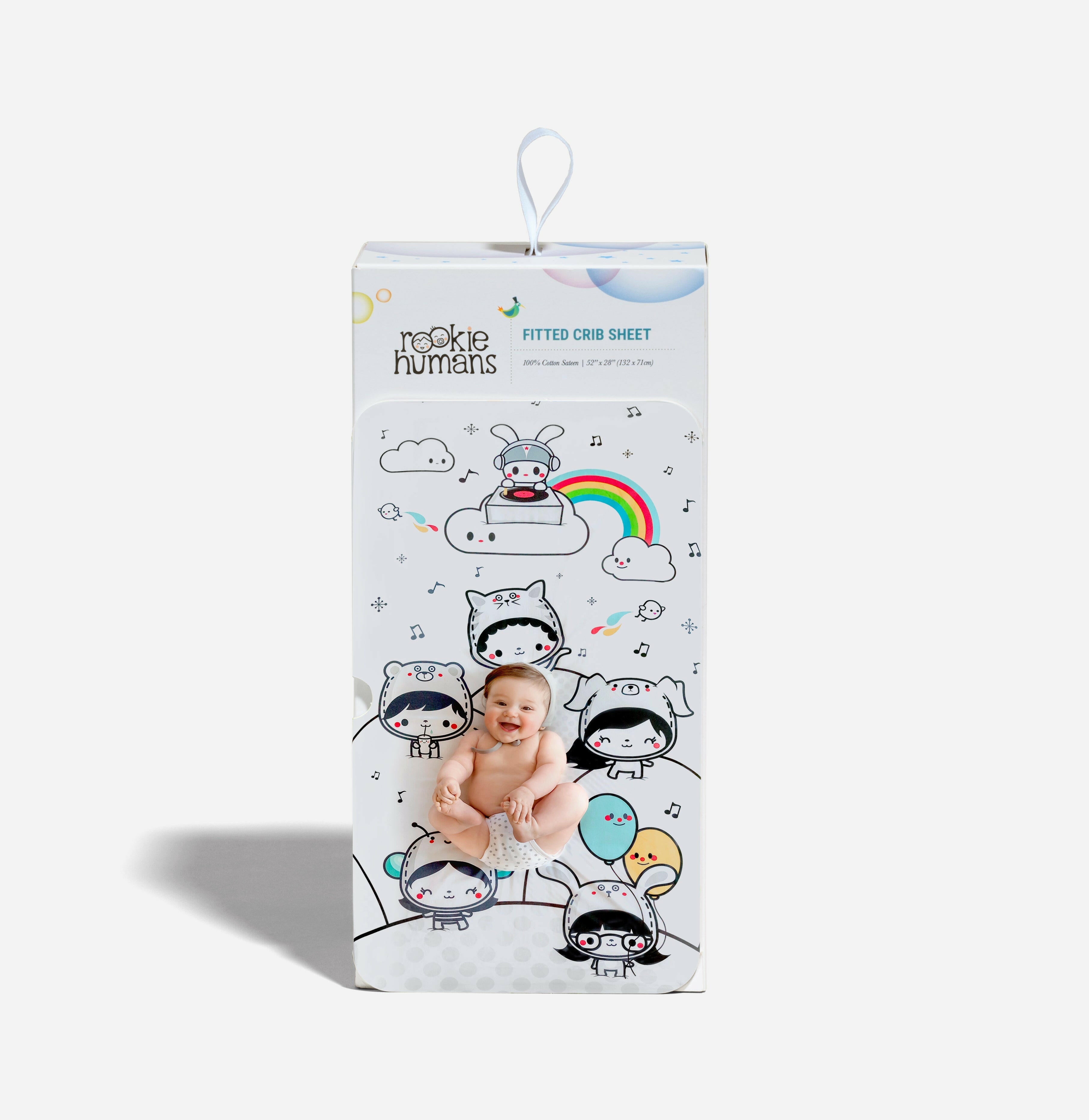 Party In My Crib Organic Standard Size Crib Sheet Crib sheets Rookie Humans   