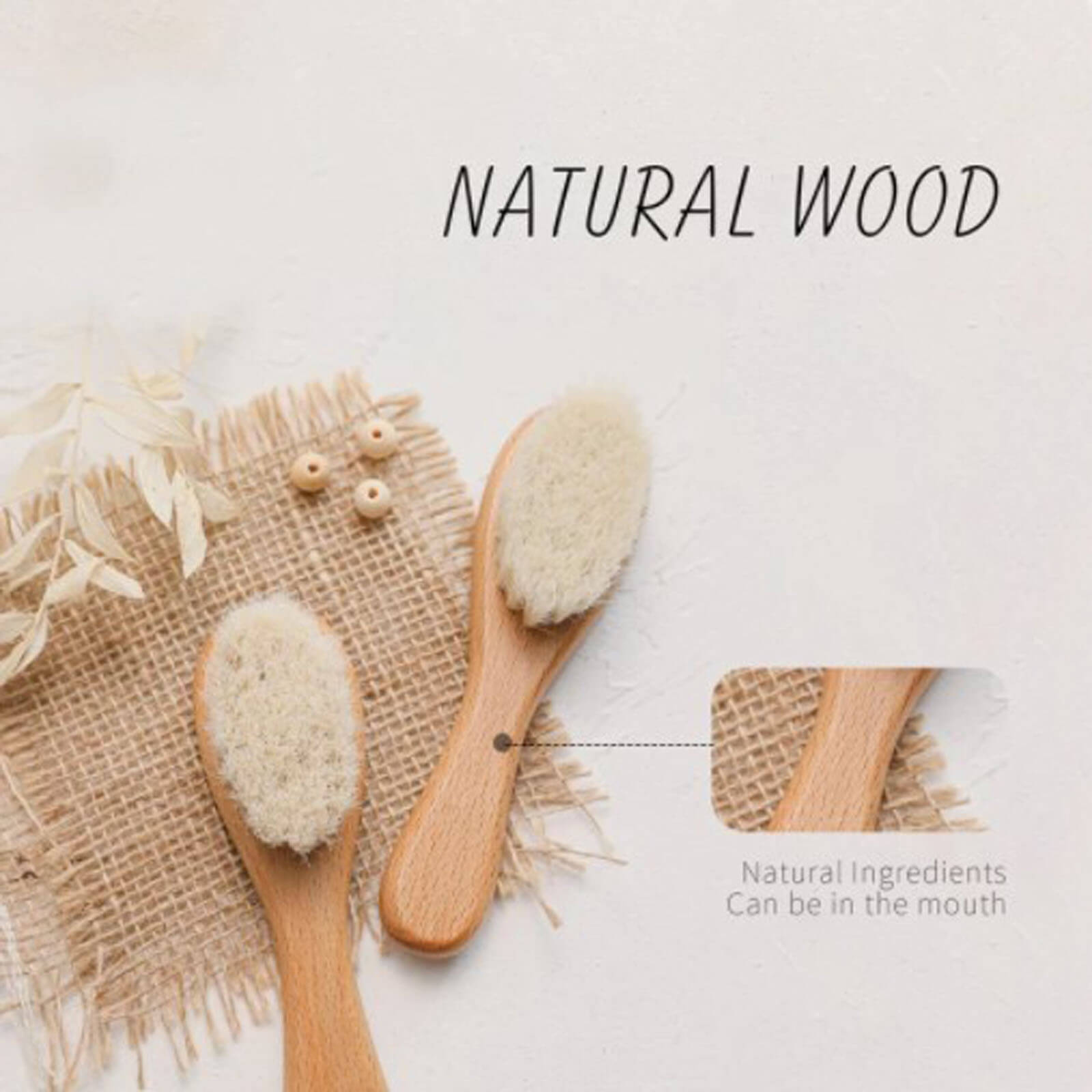 Newborn Wooden Hair Brush  embé®   