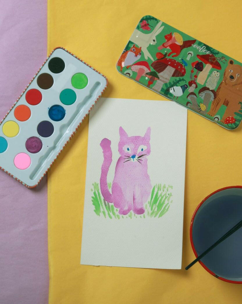 Mushroom 12-pod Watercolor Set Arts & Crafts eeboo   