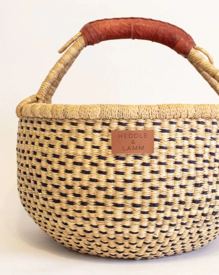 Ejo Bolga Basket - Brown Handle Baskets Heddle & Lamm   