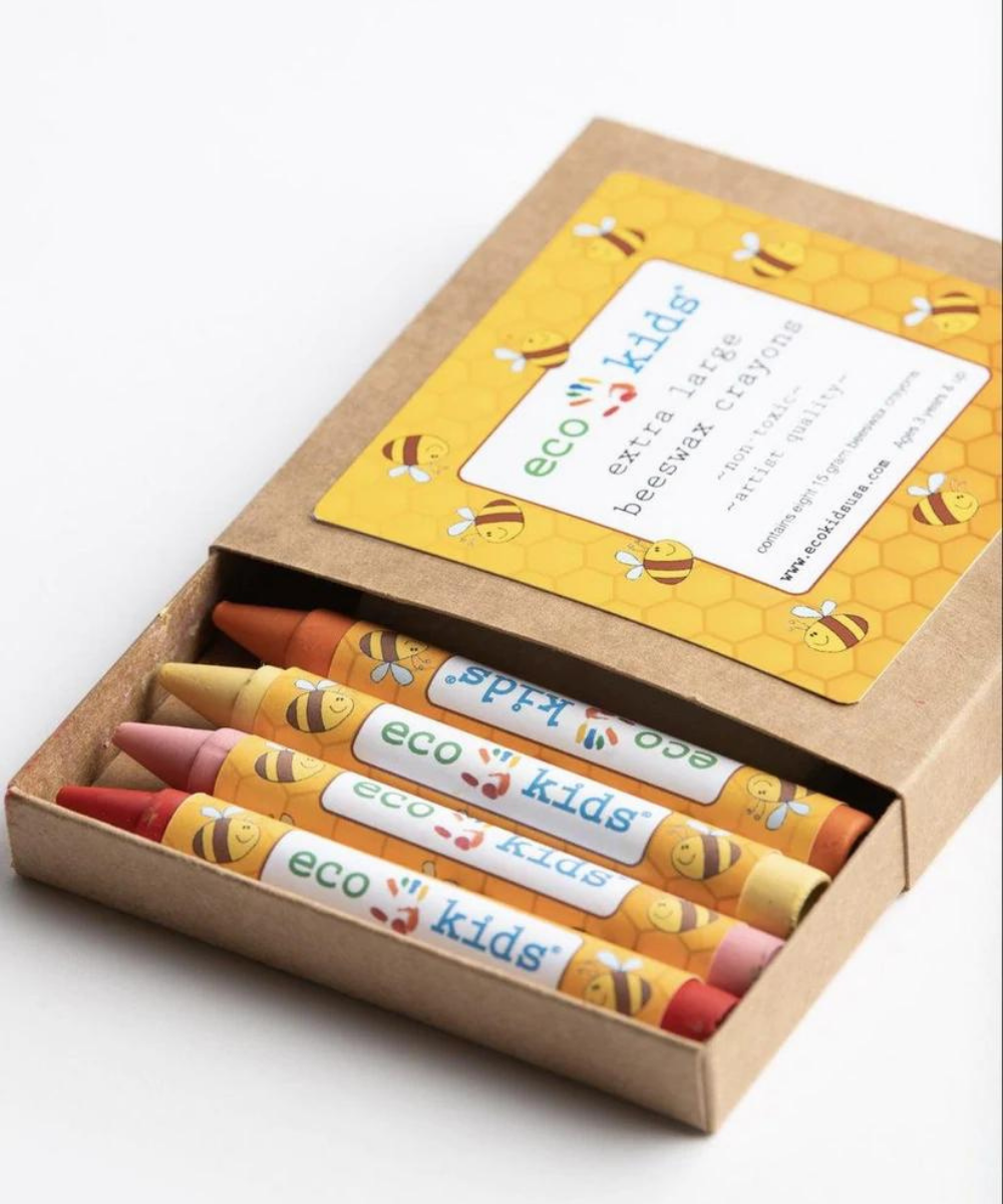 Extra Large Beeswax Crayons - Box Of 8 Art Supplies Eco Kids   