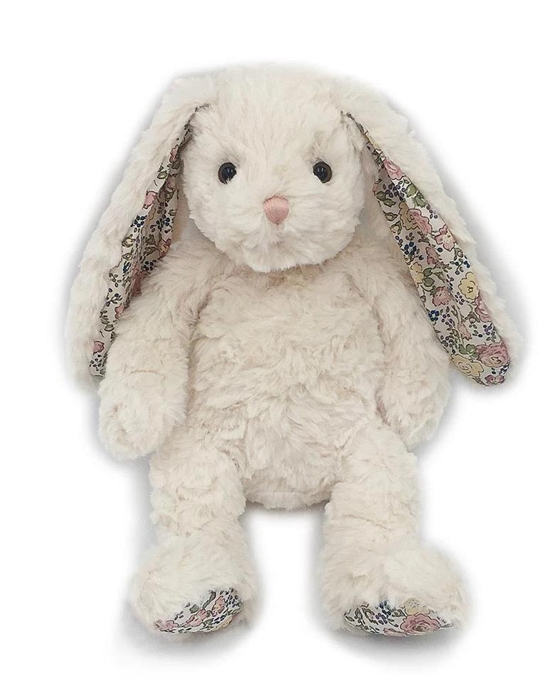 Faith - Cream Floral Bunny Stuffies Mon Ami   