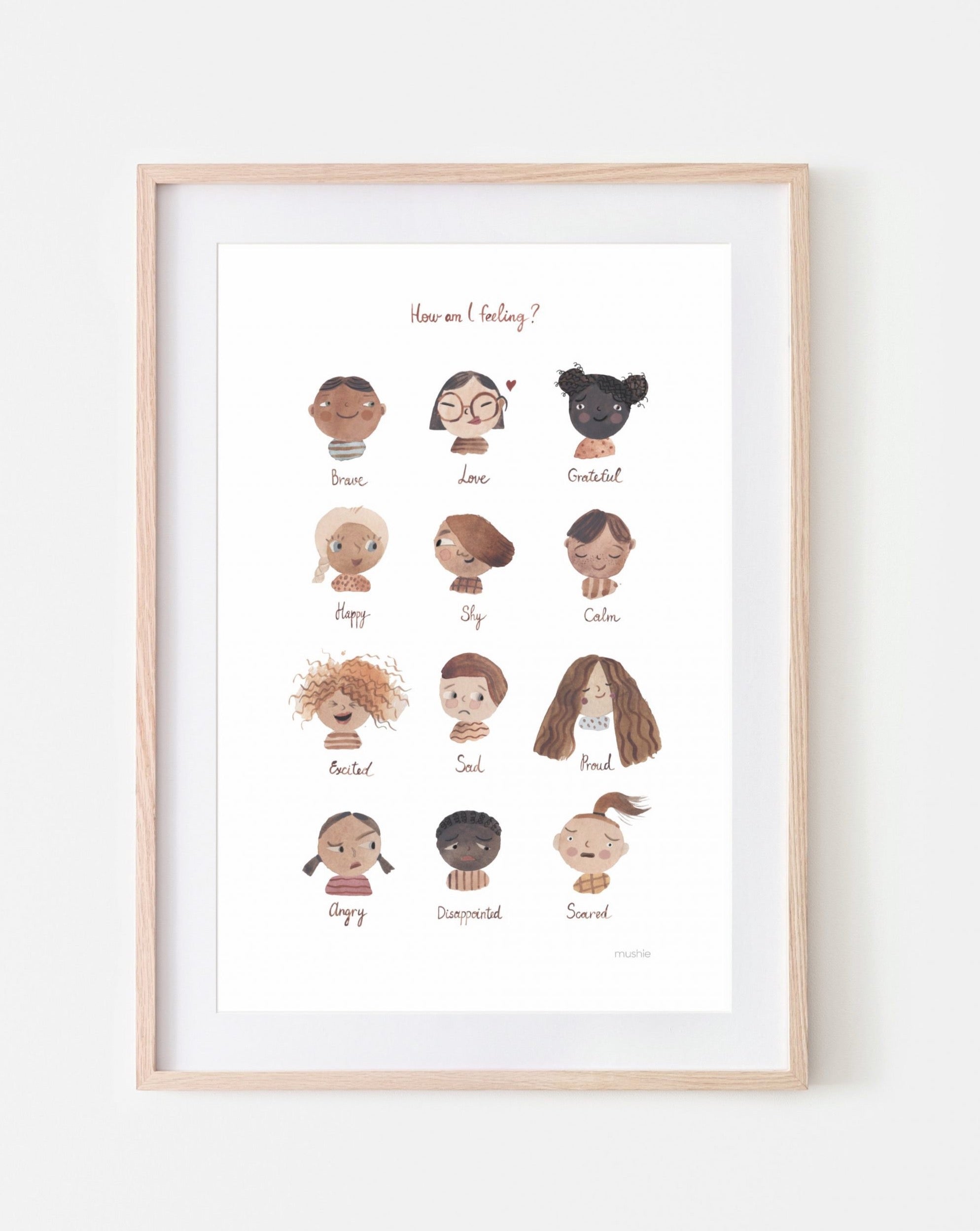 Feelings Poster Home Decor Mushie 18.x4  