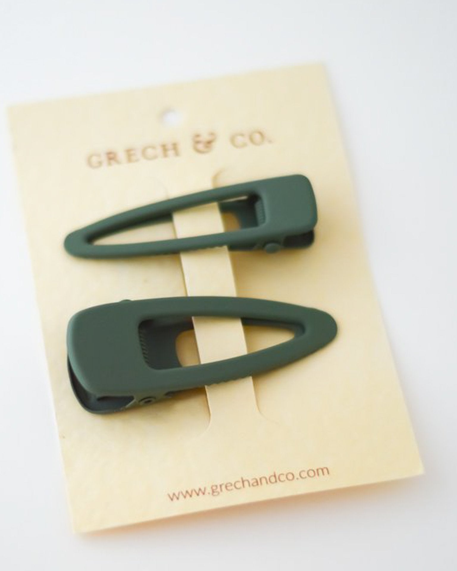 Matte Clips - Set of 2 Hair Accessories Grech & Co. Fern  