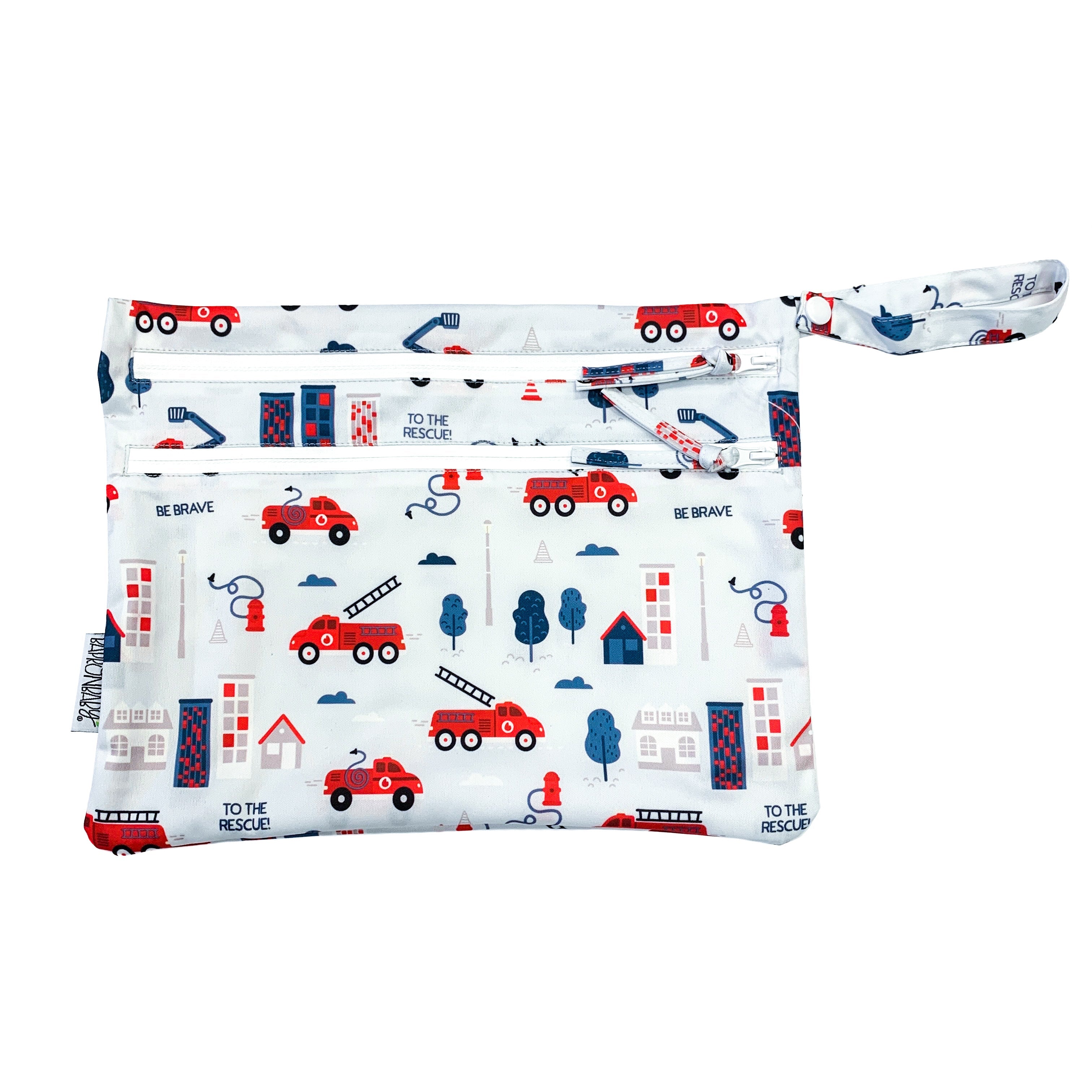 Be Brave - Firefighter - Waterproof Wet Bag (For mealtime, on-the-go, and more!) SALE  BapronBaby   