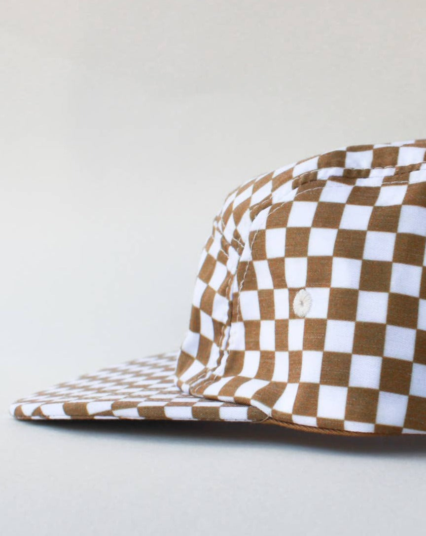 Five-Panel Kids Hat - Copper Check Hats Rad River Co.   