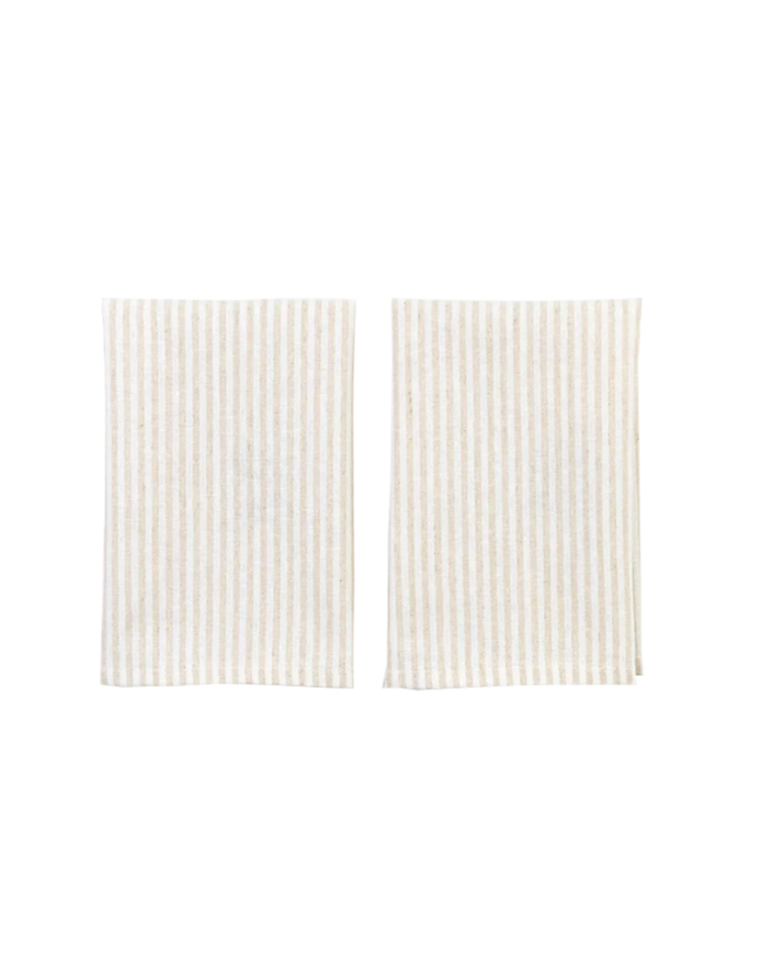 Milton & Goose - PREORDER - Play Kitchen Tea Towels - Tan / White