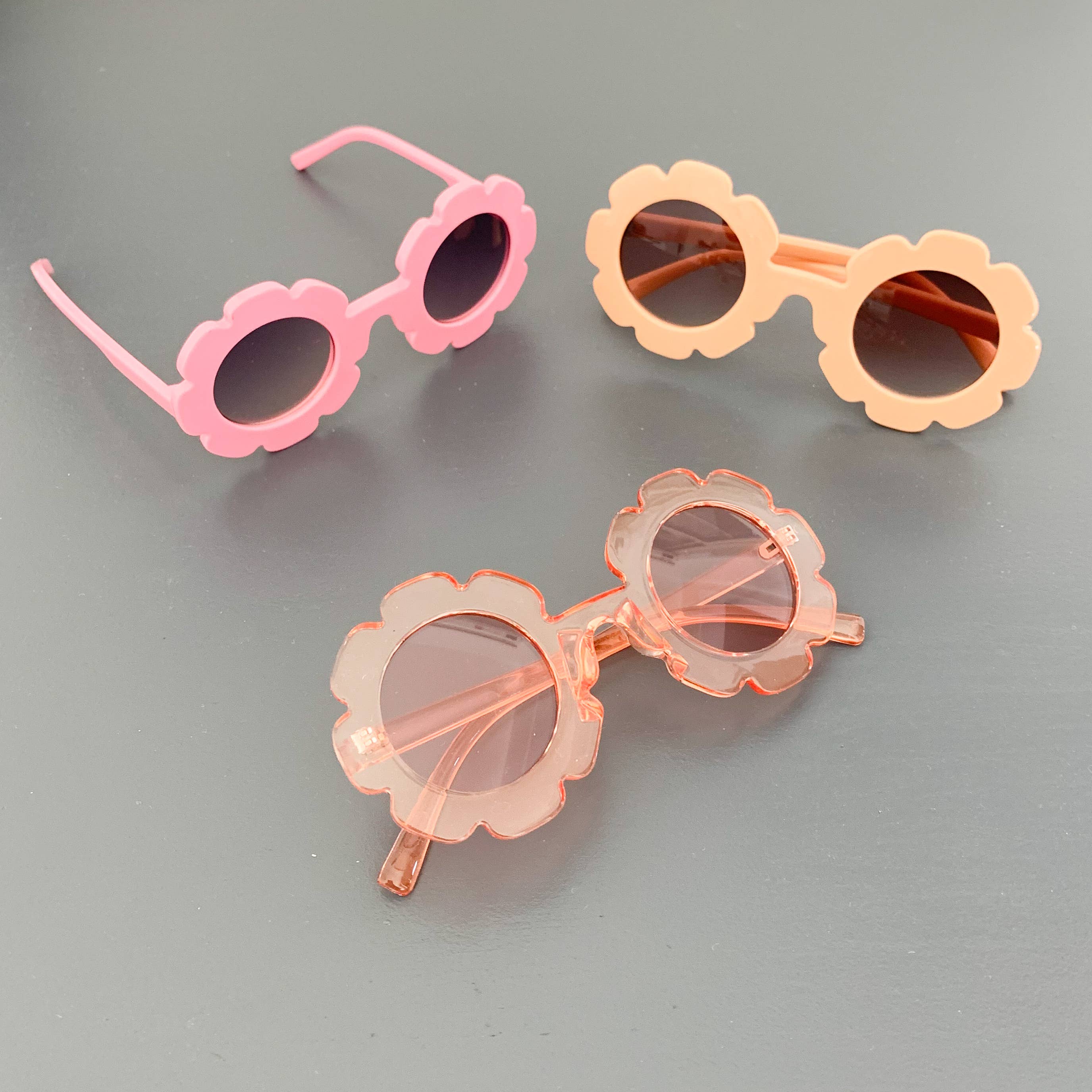 Flower Sunnies - Clear Pink Sunglasses Miss Mimi by MKS Miminoo   