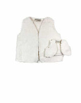 Minikane Doll & Me Outfits - Gaby Faux Fur Vest Ecru