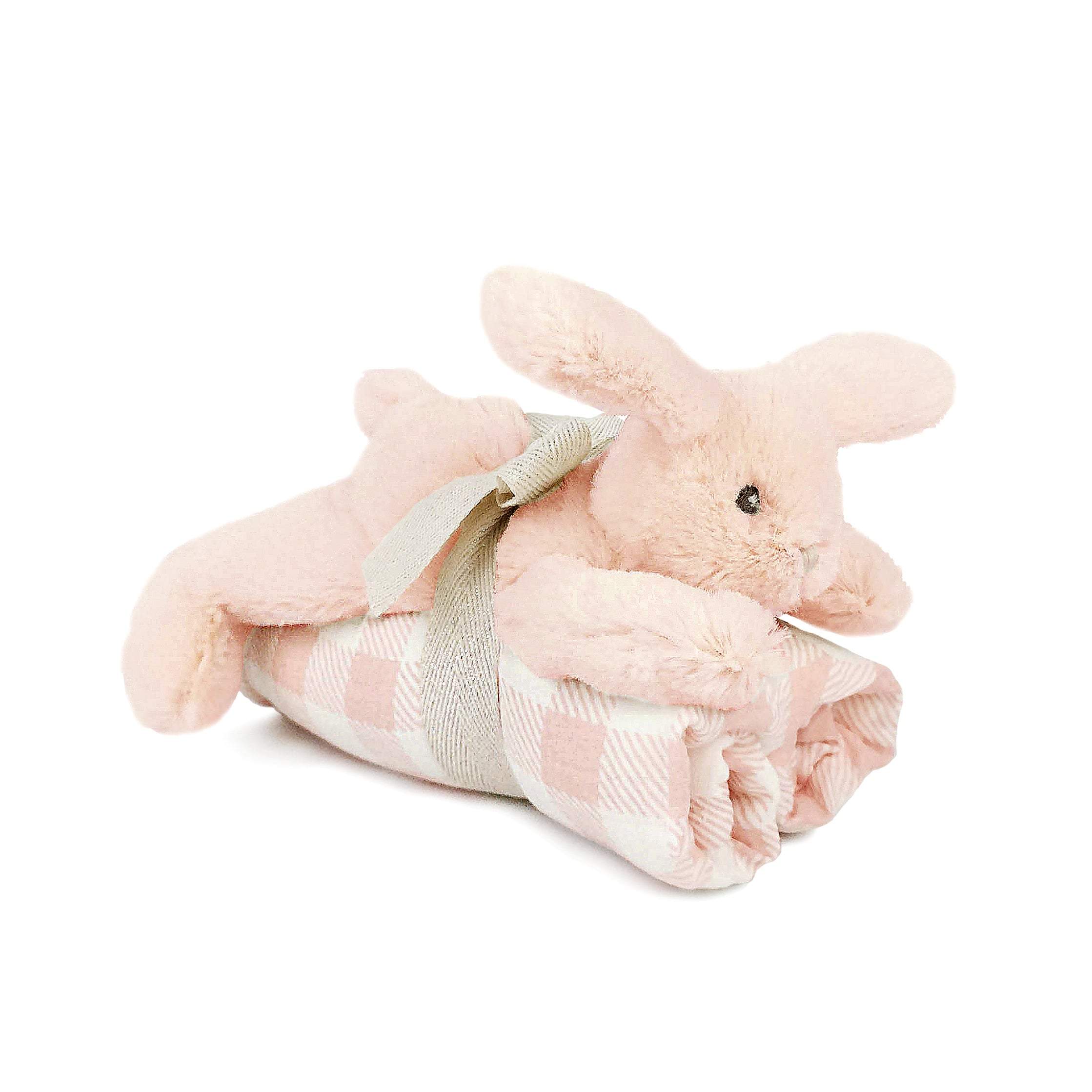 BLANKIE AND BUNNY / PINK GIFT SET Stuffed Toy MON AMI   