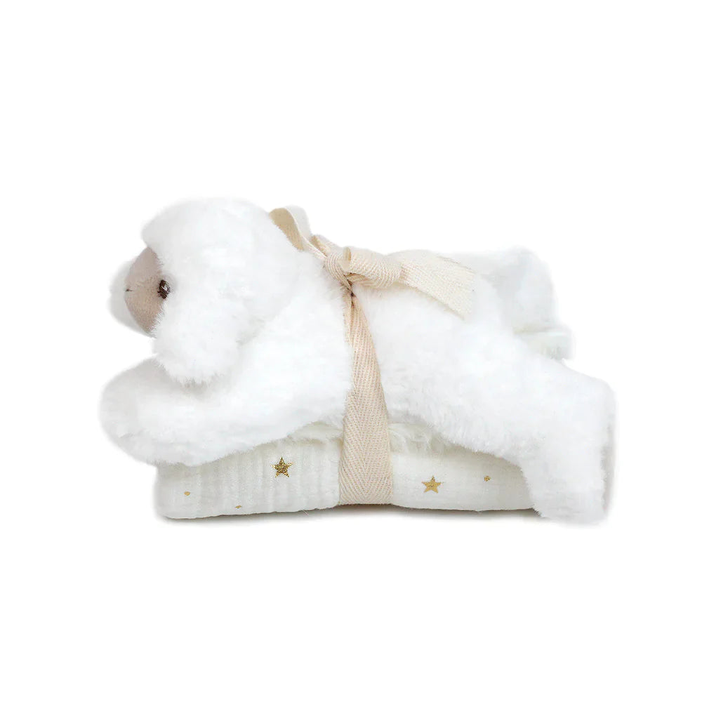 LOYAL LAMB AND BLANKIE GIFT SET Stuffed Toy MON AMI   