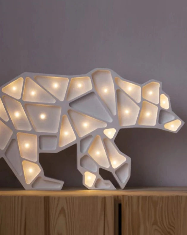 Little Lights - Geometric Polar Bear Lamp