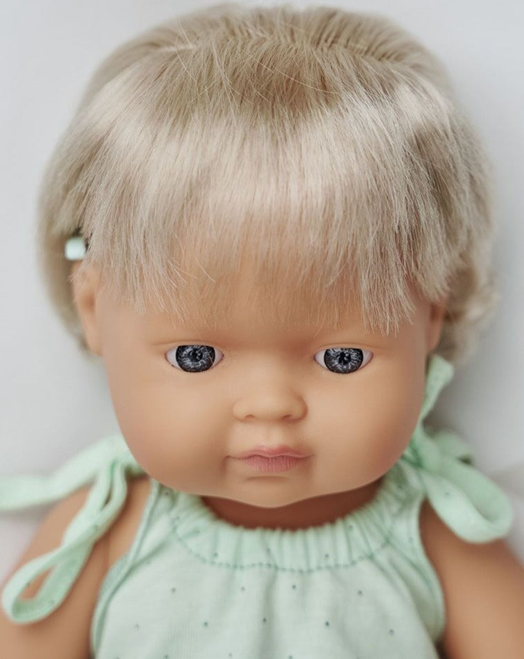 Baby Girl Caucasian with Hearing Aid Dolls Miniland   