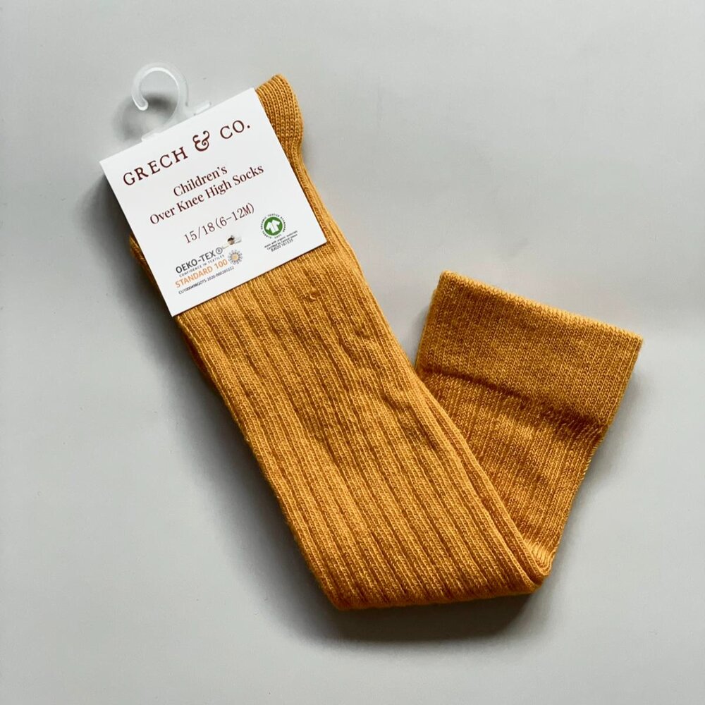 Organic Cotton Knee High Socks - Golden Socks Grech & Co.   