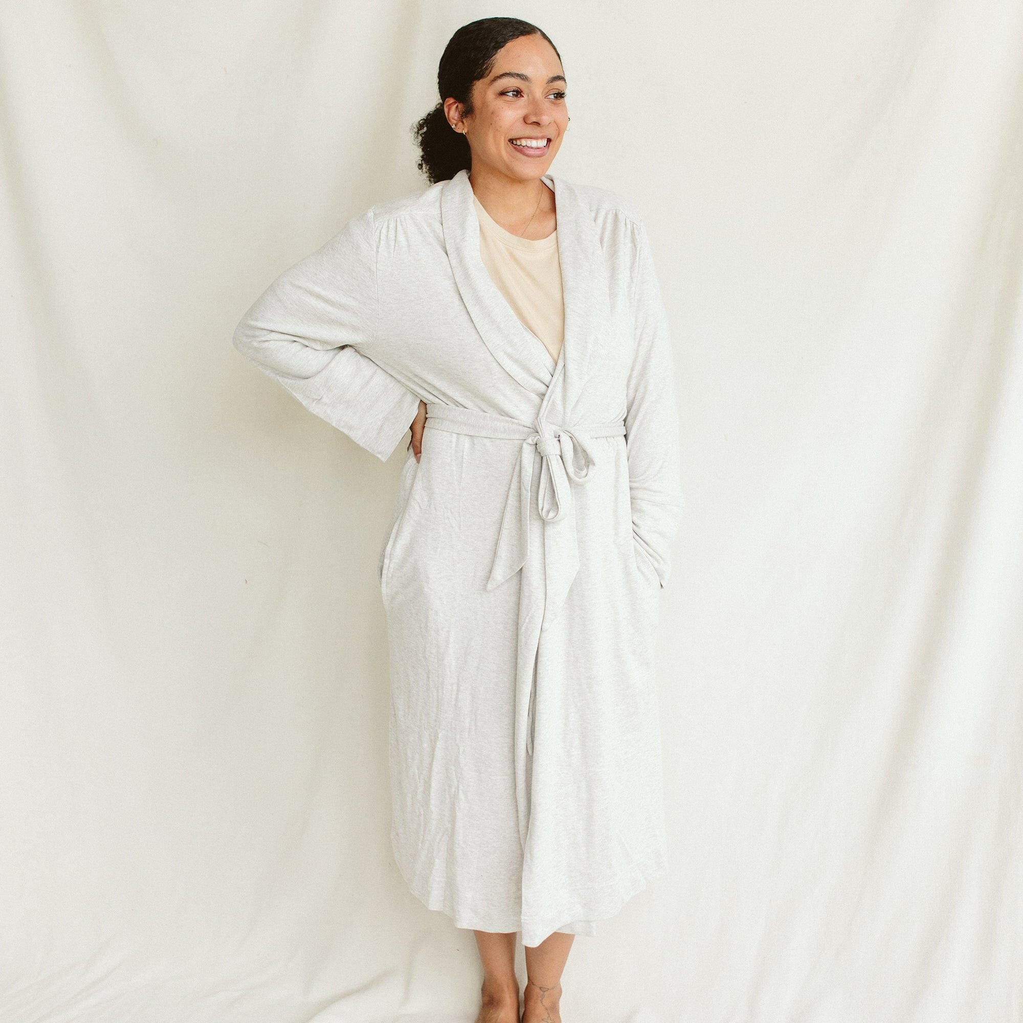 WOMENS ROBE | STORM GRAY robes goumikids   