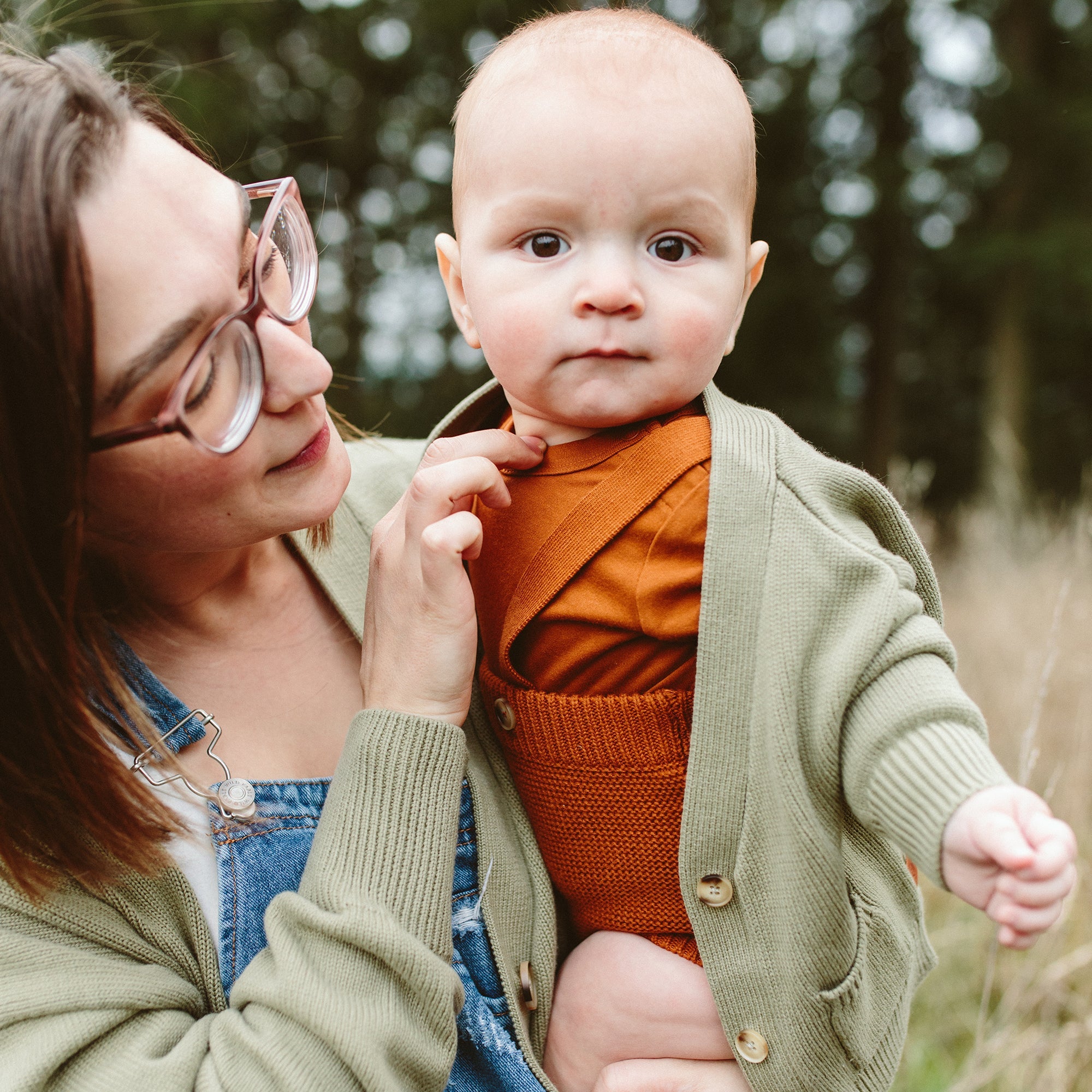 KNIT BUTTON-UP SWEATER | ARTICHOKE sweaters goumikids   