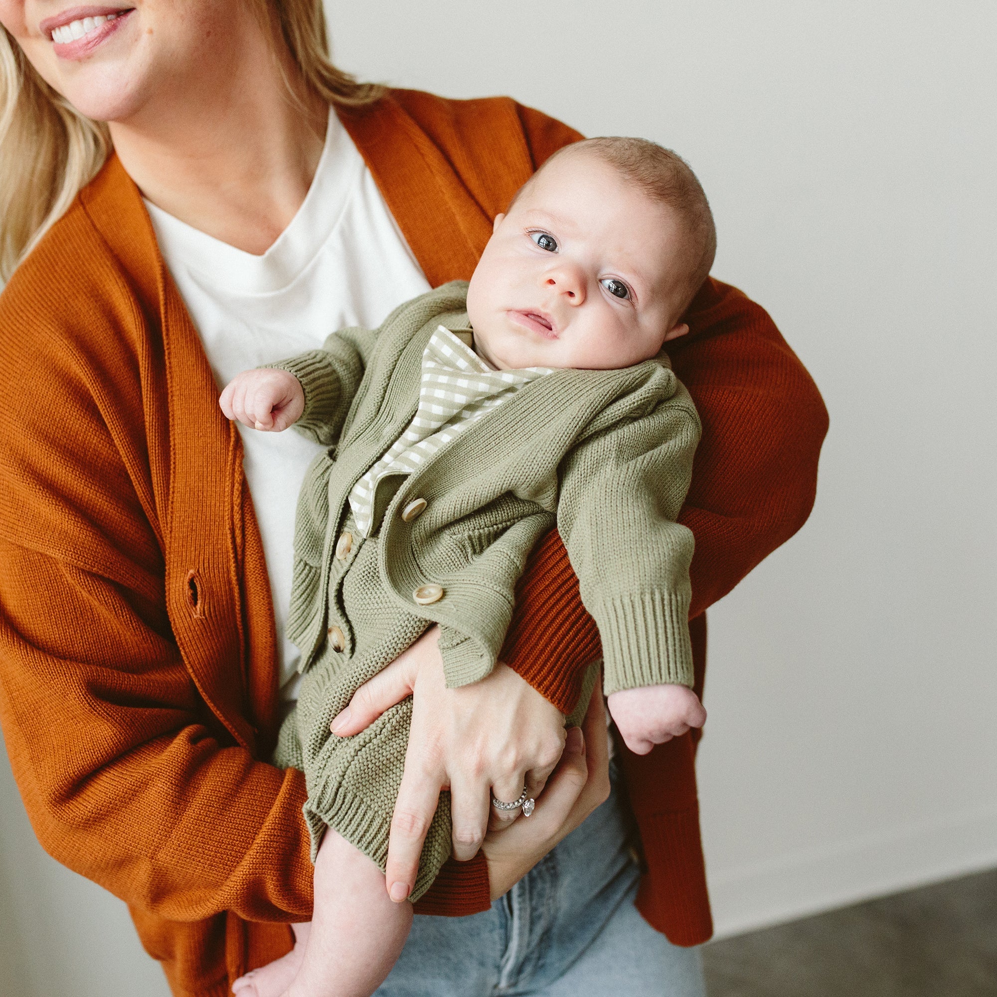 KNIT BUTTON-UP SWEATER | ARTICHOKE sweaters goumikids   