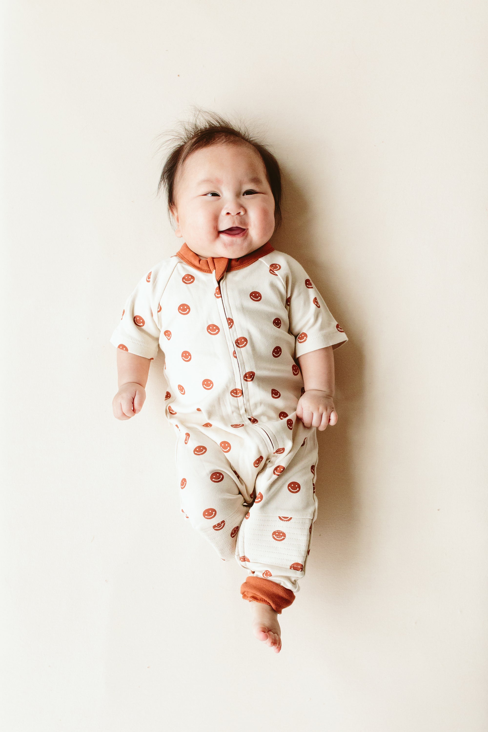 S/S ZIPPER ONEPIECE | HAPPY DOT footies goumikids NB  