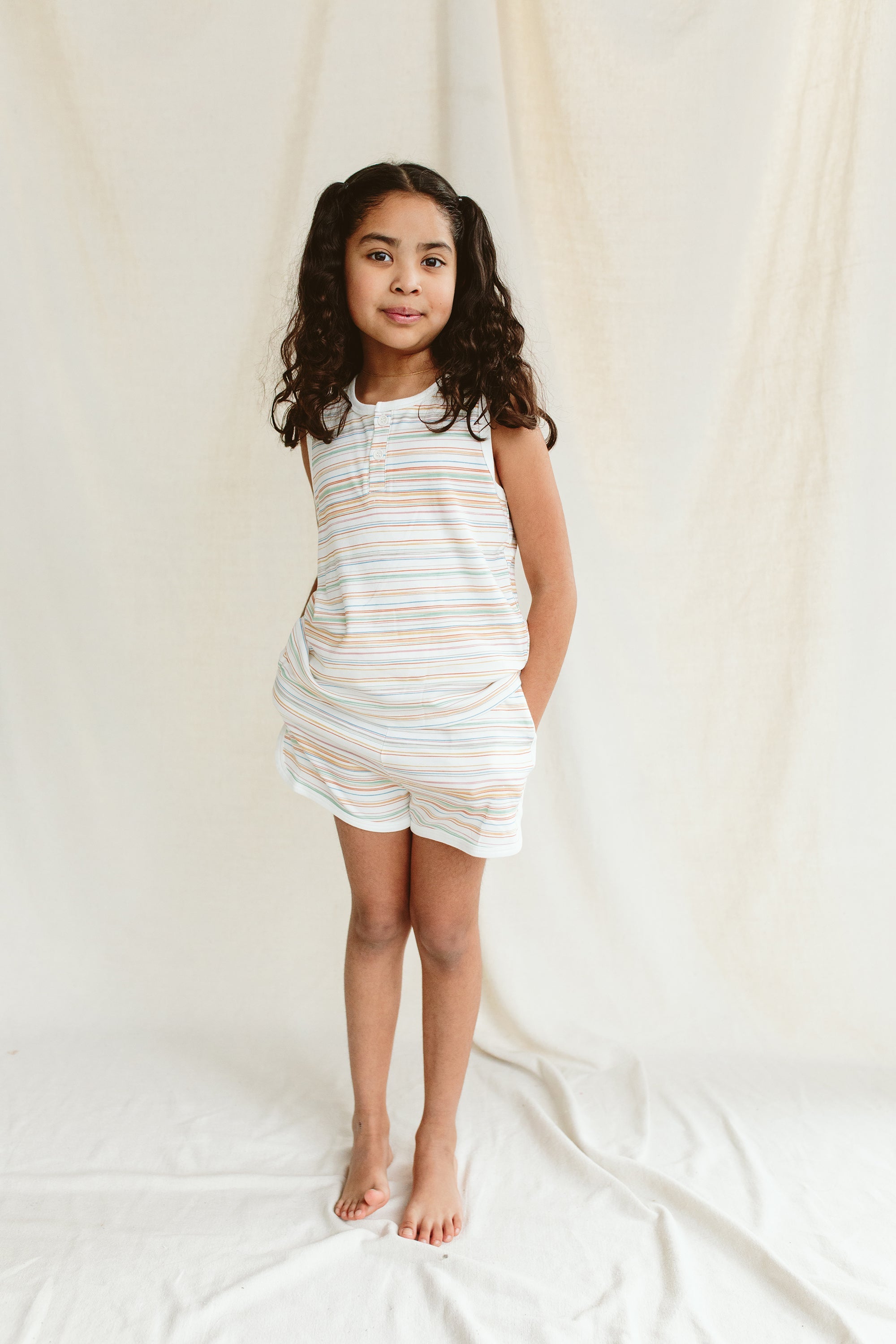 SHORTS | BOARDWALK STRIPE  goumikids 6-12M  