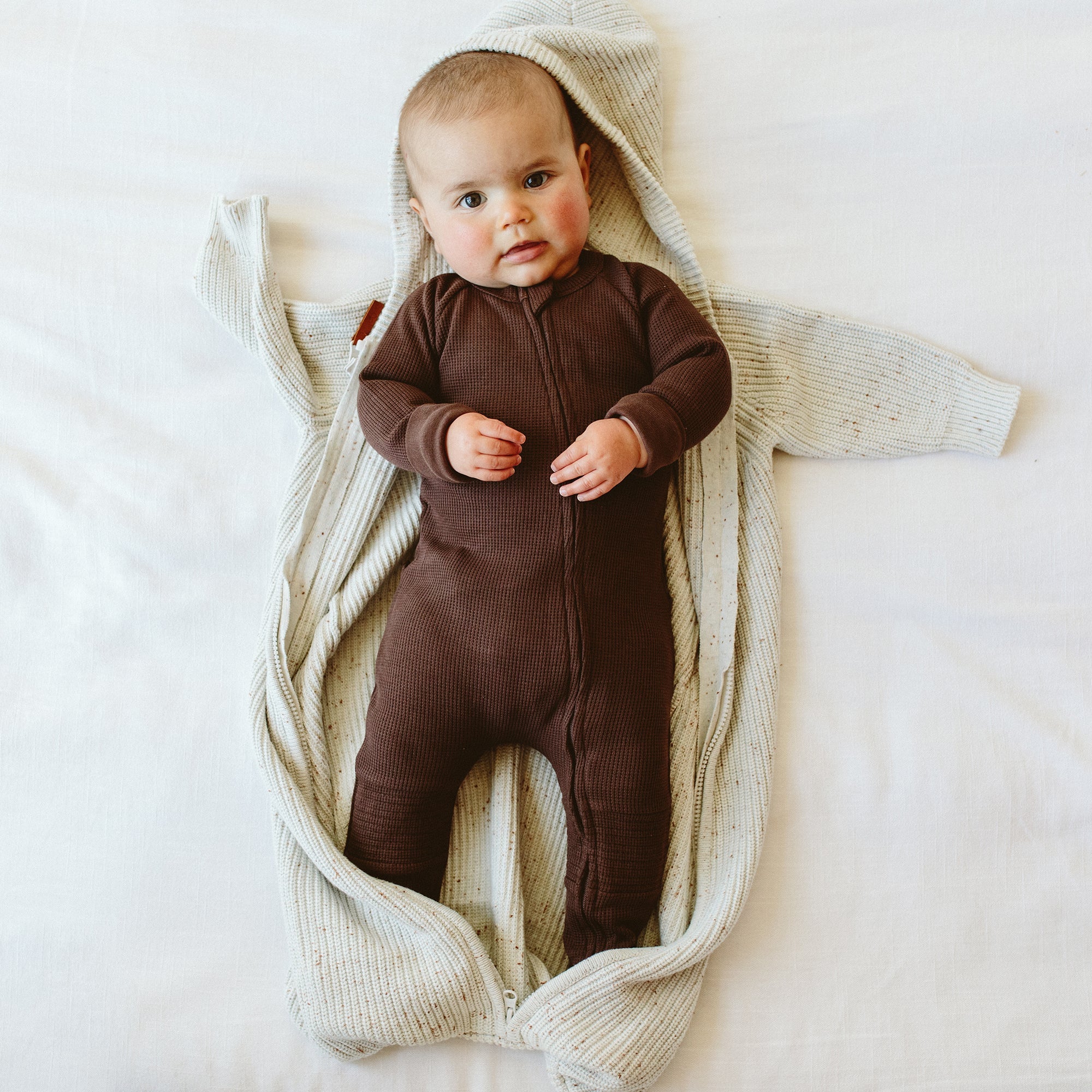 KNIT WEARABLE BLANKET | SHELL Outerwear goumikids   