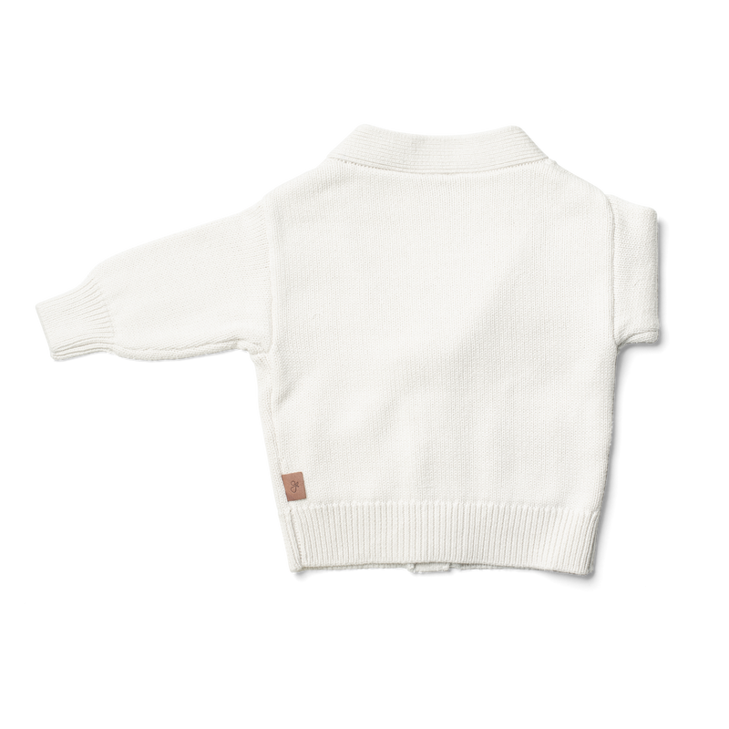 KNIT BUTTON-UP SWEATER | CLOUD