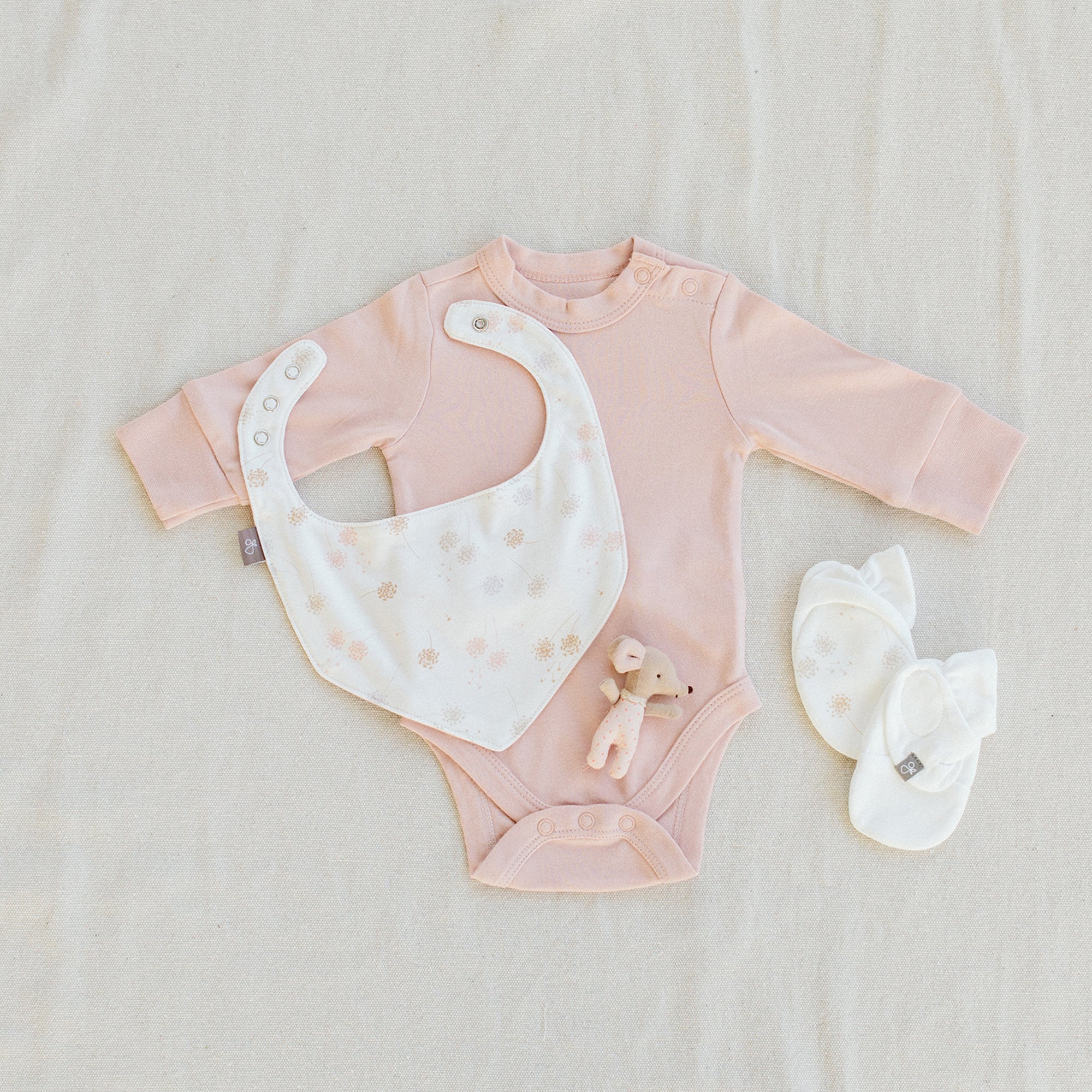 LONG-SLEEVE BODYSUIT | ROSE bodysuit goumikids   