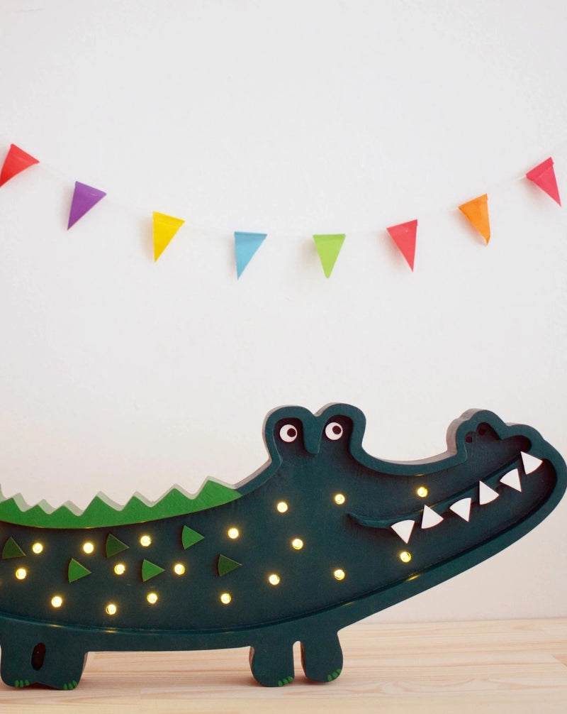 Little Lights - Crocodile Lamp - Green