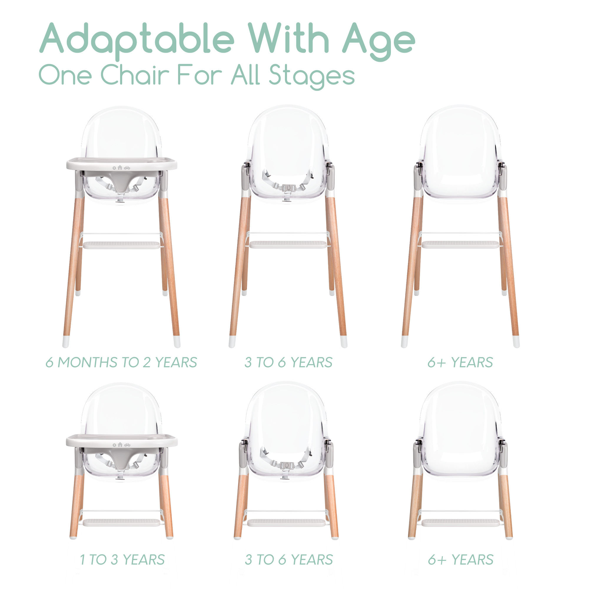 Children of Design 6 in 1 Deluxe High Chair  Children of Design   