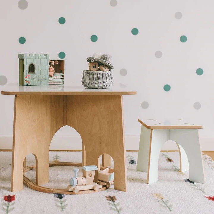 My Mini Roundabout Stool Playroom Furniture myminihome White  