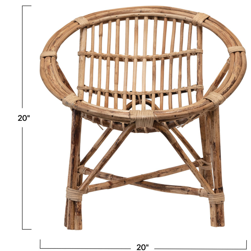  Round  Hand Woven Rattan Chair
