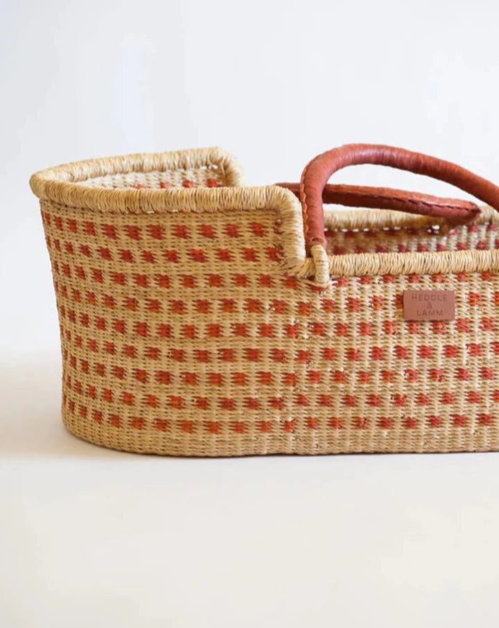 Kojo Moses Basket - Rust Dot Baby Essentials Heddle & Lamm   