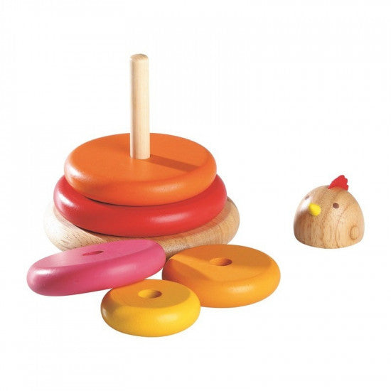 Cachempil Hen Stacking Ring Wooden Puzzle Djeco   