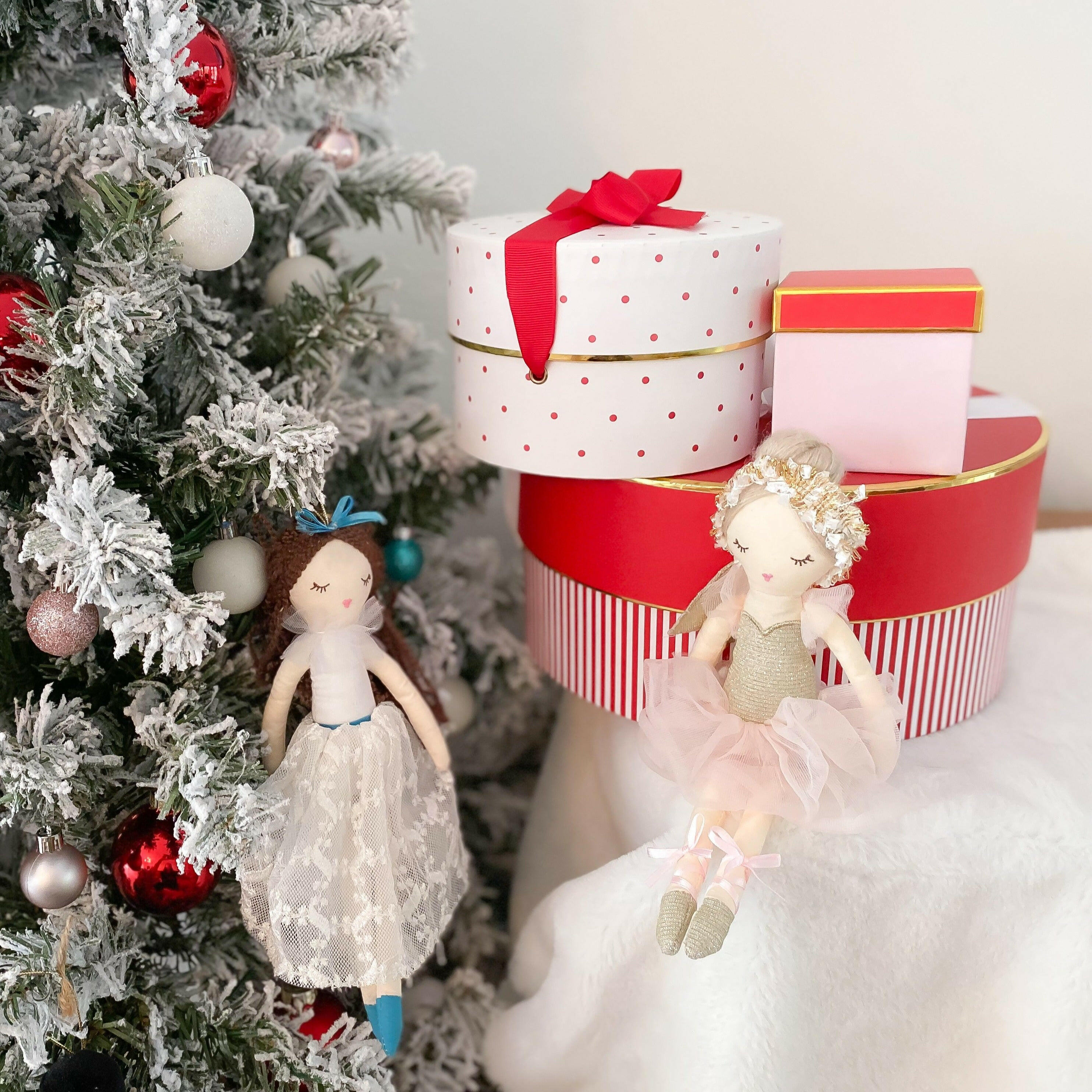 Sugar Plum Fairy Plush Doll Ornament Ornaments MON AMI   